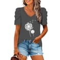 thumbnail image 2 of Blusas de Manga Corta para las Mujeres, Blusa de Camiseta Suelta Casual Hecha de Tela Cómoda para Todo el Uso Diario de Temporada, Blusas para las Mujeres Casual, 2 of 8