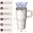 thumbnail image 3 of 20OZ Unicorn Themed Travel Tumbler with Handle and Straw Double Wall Stainless Steel Insulated Cup Coffee Mug Ideal Presents for Women Mom Friends on Birthday Christmas Thanksgiving, 3 of 6