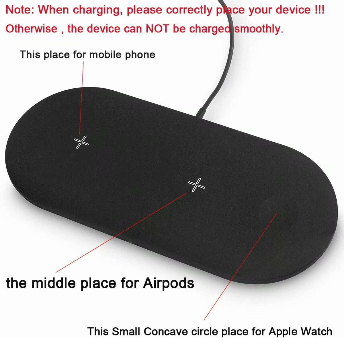 NEX 3 in 1 Fast Wireless Charging Station Charging Stand