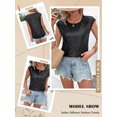 thumbnail image 7 of NFTOEIULA Women Glamour Glitz Sequin Embellished Short Sleeve Chic Party Top, 7 of 7