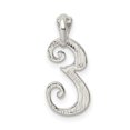 thumbnail image 6 of Auriga Fine Jewelry 925 Sterling Silver Textured Letter E Initial Chain Slide Pendant for Women, 6 of 6