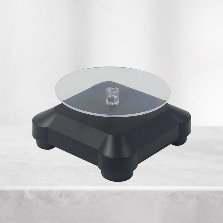 Porfeet Display Support Wireless Anti-slip Plastic 360 Degree Electric  Rotating Turntable Display Base for Model,4