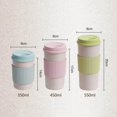 thumbnail image 2 of PENGXIANG Tasse à Café en Blé Durable Tasse à Café Étanche Tasses avec Couvercle en Silicone Tasse à Café Réutilisable Tasse à Thé Maison Extérieur Voyage Tasse Isolée, 2 of 6