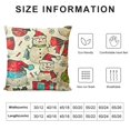 thumbnail image 5 of SHANXI Christmas Throw Pillow Cover ,Socks Gift Hat Xmas Festive Throw Pillowcase, Merry Christmas Cushion Cover Sofa Bed Cover Decor 18x18in, 5 of 5