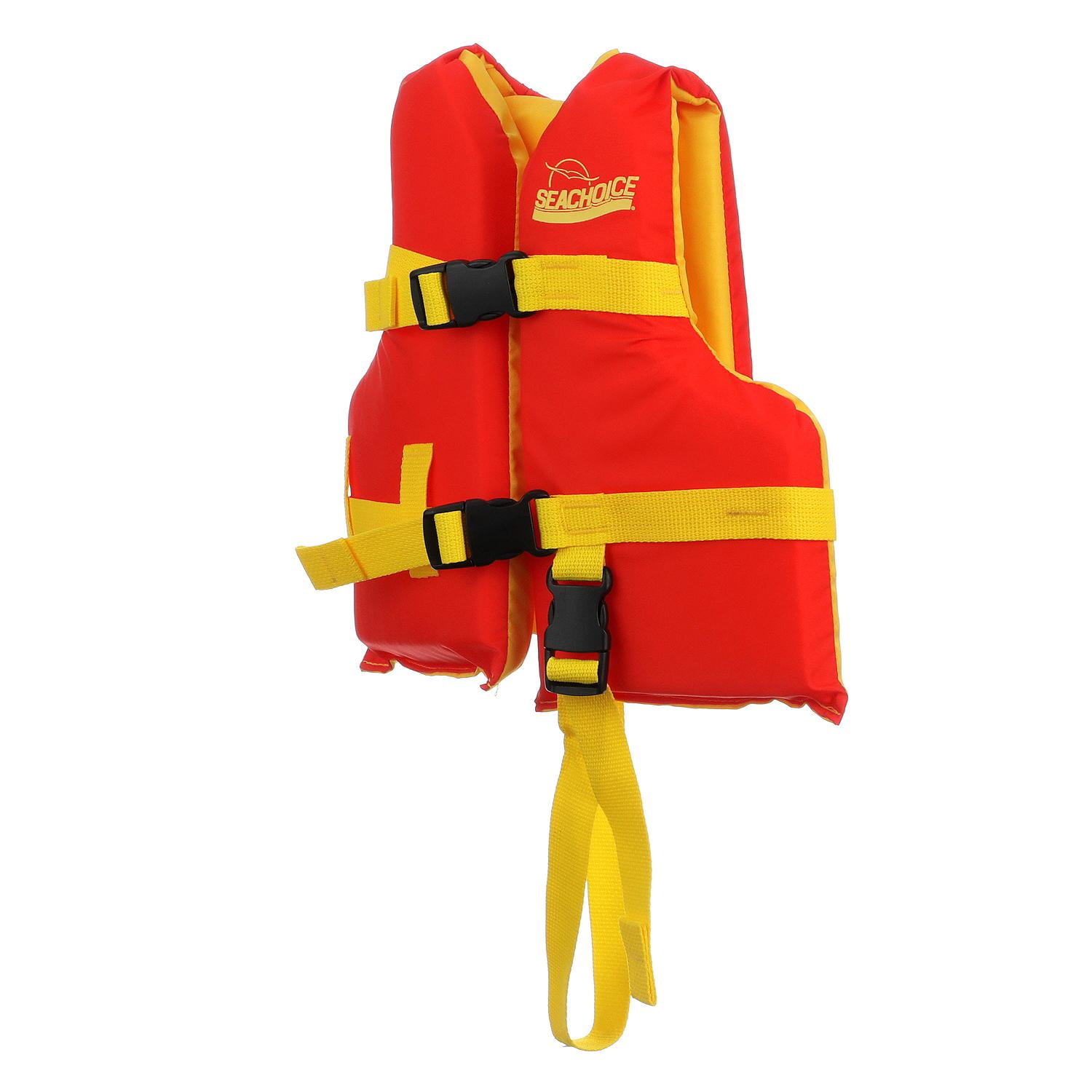 Seachoice Level 70 Life Jacket, Adjustable Boat Vest, Blue/Yellow, Child, 30-50 Lbs.