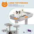 thumbnail image 5 of Allewie 81 Inches Multi-Level Tall Cat Tree for Large Cat, Cat Climbing Tree with Cat Condo and Hammock, Scratching Post, Wide Base, Grey, 5 of 7