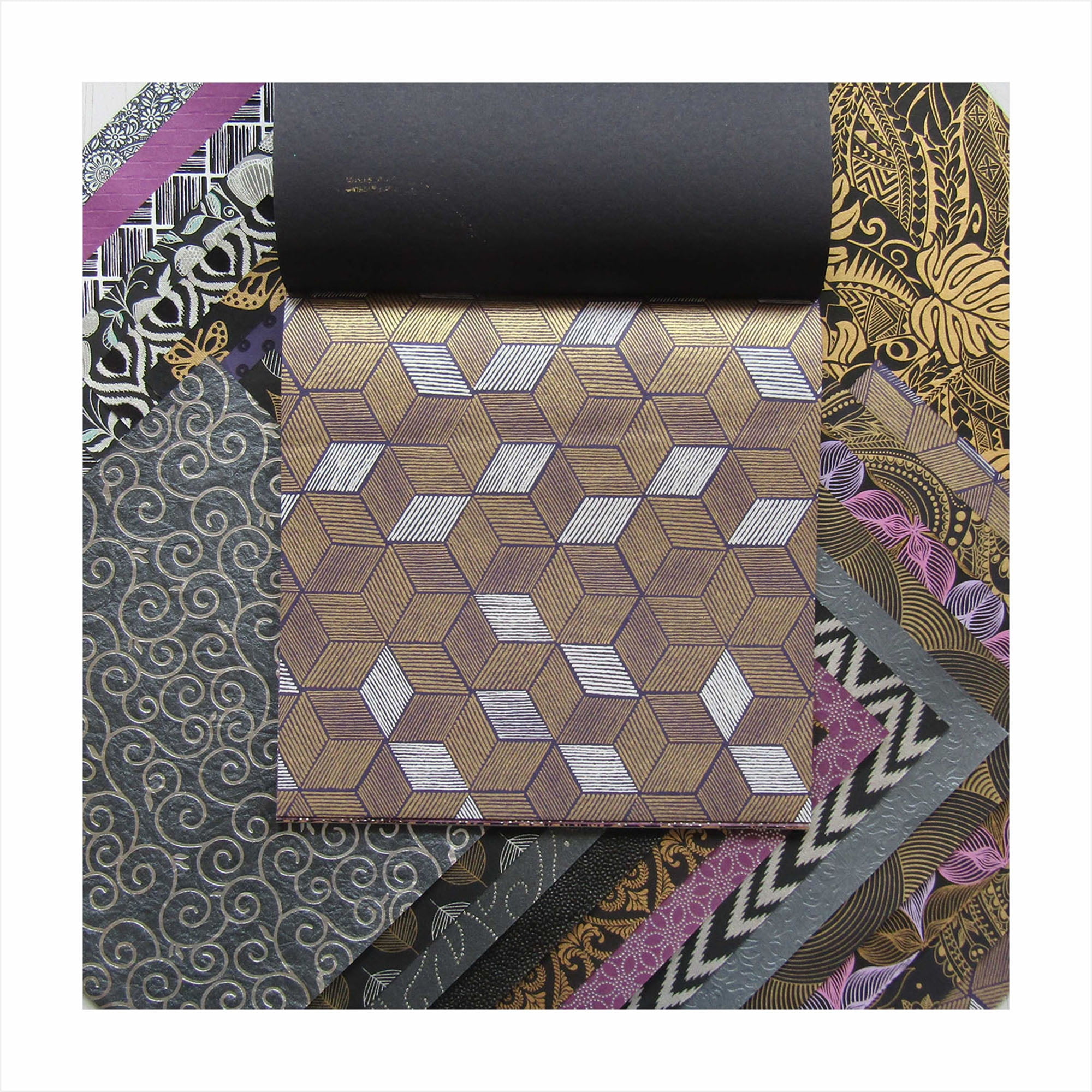 Paperhues Remembrance Handmade Scrapbook Collection Papers 12x12" Pad, 24 Sheets.