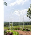 thumbnail image 2 of Evergreen Montebello Iron Garden Arbor, White- 53 x 84 x 23 Inches Fade and Weather Resistant Outdoor Decor, 2 of 9