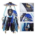 thumbnail image 4 of Disfraz de Anime de Wanderer, Cosplay de Genshin Impact, ropa Ainme, uniformes, trajes, Peluca de fiesta de navidad, 4 of 4