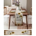 thumbnail image 6 of Table Runner Dresser Scarf 13 x 72 Inch Sunflower Bee, Vintage Old Newspaper Table Runners Non-Slip Heat Kitchen Dining Table Decor for Indoor Outdoor Home Party Decoration, 6 of 7