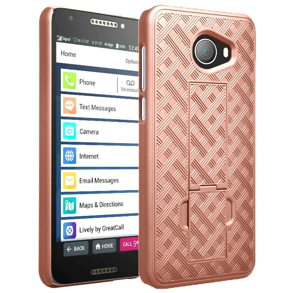 Case for Jitterbug Smart2, Nakedcellphone Slim Ribbed Rubberized Hard