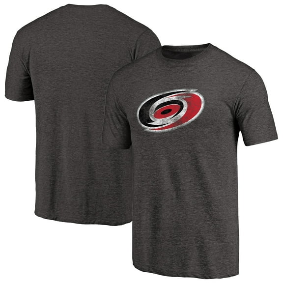 Men's Black Carolina Hurricanes Distressed Team Primary Logo Tri-Blend T-Shirt