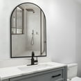 thumbnail image 2 of CISTEROMAN Arched Bathroom Mirror, 20"x30" Arched Wall Mirror for Bathroom Wall Mounted Mirror with Metal Frame Black Mirror, 2 of 8