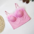 thumbnail image 5 of Socisucc Bra for Women Woman's Printing Gathered Together Large Size Daily Bra Underwear No Rims, 5 of 6