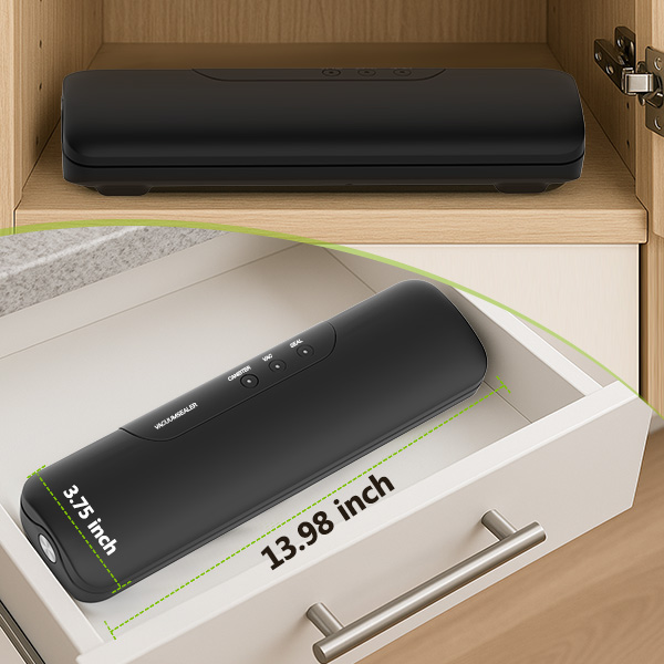 Vacuum Sealer Machine + 10 Vacuum Bags, Fast-Compact/Multi-Functional Food Vacuum Sealer with External Vacuum System