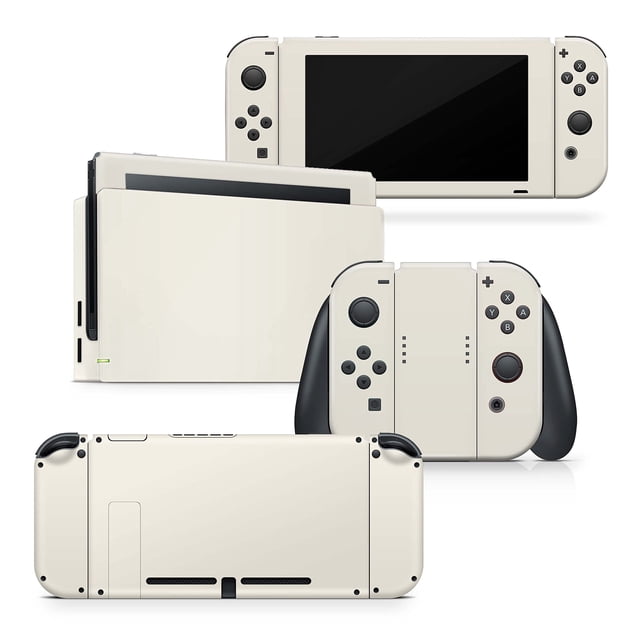 Tacky Design Classic Pastel Skin Compatible with Nintendo Switch Skin Wrap Cover Brown Cream and Beige Skin for Nintendo Switch Stickers Premium Vinyl 3M Full Wrap Decal (Cream).