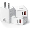 thumbnail image 1 of LinQingQ [3 Pack] USB C Charger Block, 20W Dual Port Type C Wall Charger Fast Charging Blocks USB Charging Block PD Power Adapter Plug Cube for iPhone 16/15/15 Pro/14/13/12, iPad, iwatch, Samsung, 1 of 1