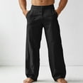 thumbnail image 1 of Casual Linen Trousers For Everyday Comfort And Stylish With Button Detail In A Revamped Classic Style For Men, 1 of 4