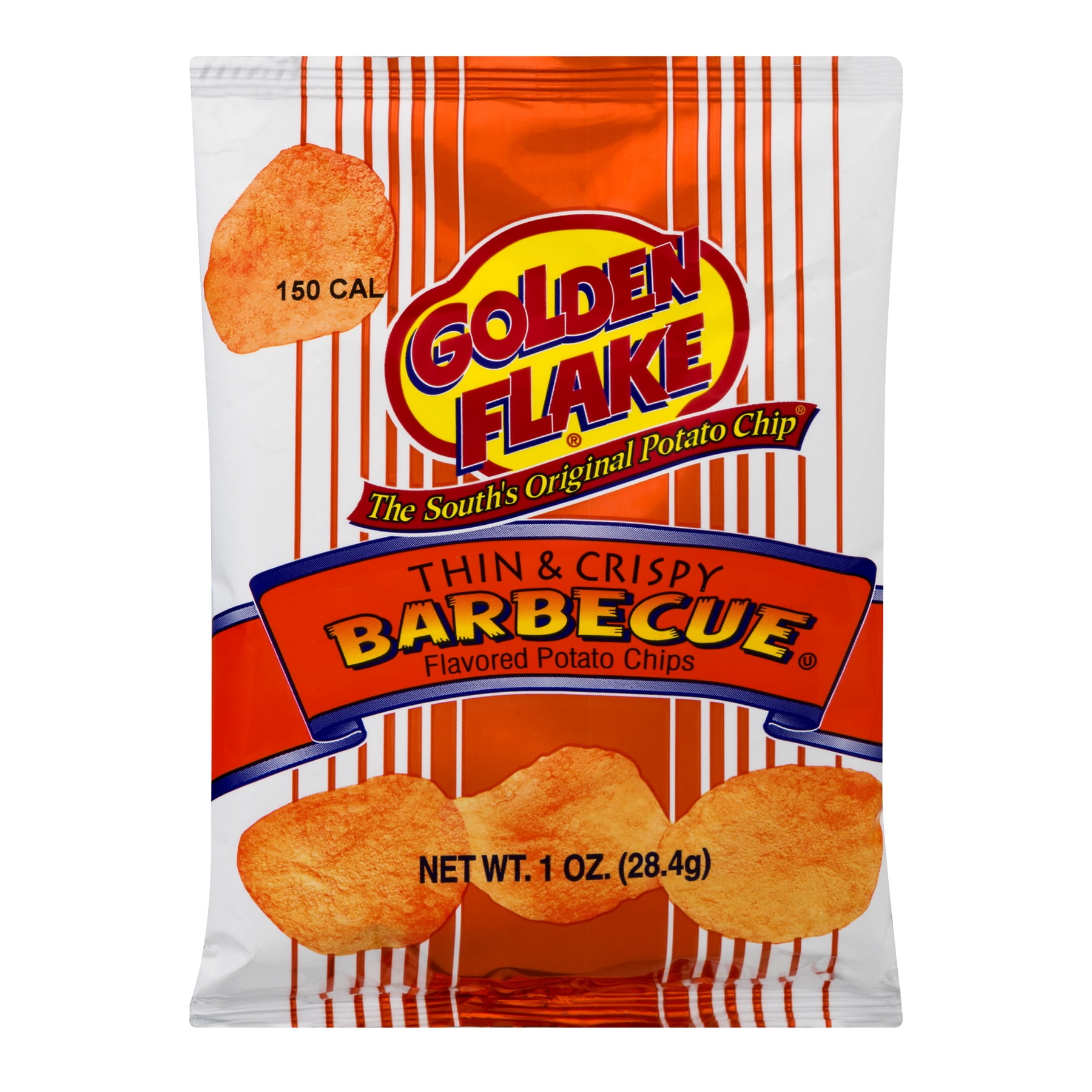Golden Flake Thin & Crispy Potato Chips Barbecue, 1.0 OZ
