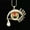 Multicolor, variant on New Womens Crystal Rhinestone Evil Eye Teardrop Pendant Sweater Chain Necklace -Blue