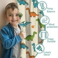 thumbnail image 3 of Blackout Kids Curtains,Colorful Dinosaur and Leaf Pattern Childrens Insulated Curtains Set Of 2,Bedroom Essentials,Toddler Room Decor 42"x63", 3 of 5