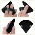 thumbnail image 5 of 10 Pieces Triangle Powder Puff Makeup Puff Velvet Face Body Powder Puff Cosmetic Foundation Blender Sponge for Loose Powder Body Powder Makeup Tool (Black&Rose red), 5 of 5