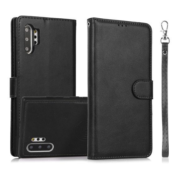 For Samsung Galaxy Note10+ Calf Texture 2 in 1 Detachable Magnetic Back Cover Horizontal Flip Case