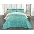 thumbnail image 3 of Ambesonne Blue and White Quilted Bedspread Set 3 Pcs, Polka Dot Pattern, Queen Size, Turquoise Seafoam, 3 of 5