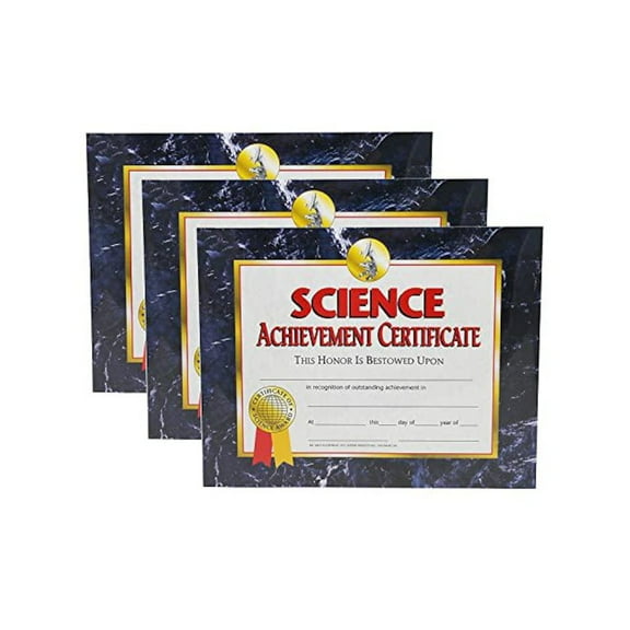 Hayes Publishing Science Achievement Certificate, 30 Per Pack, 3 Packs