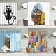 thumbnail image 2 of CHAO Cortinas de ducha divertidas, cortina de baño con ganchos, decoración impermeable, cortina de ducha con personalidad creativa para gatos y perros, 80 x 180 cm YL005-4, 2 of 4