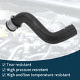 thumbnail image 5 of Unique Bargains Radiator Hose Heater Hose Radiator Outlet Hose Pipe No.97057258600 for Porsche Panamera(970) 4.8 GTS 2015 Rubber Coolant Pipe Black 1 Pc, 5 of 6
