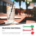 thumbnail image 7 of TABLZONE 6-Pack Cute Silicone Christmas Straw Toppers Universal Fit for Tumblers and Cups Holiday Drink Accessories, 7 of 7