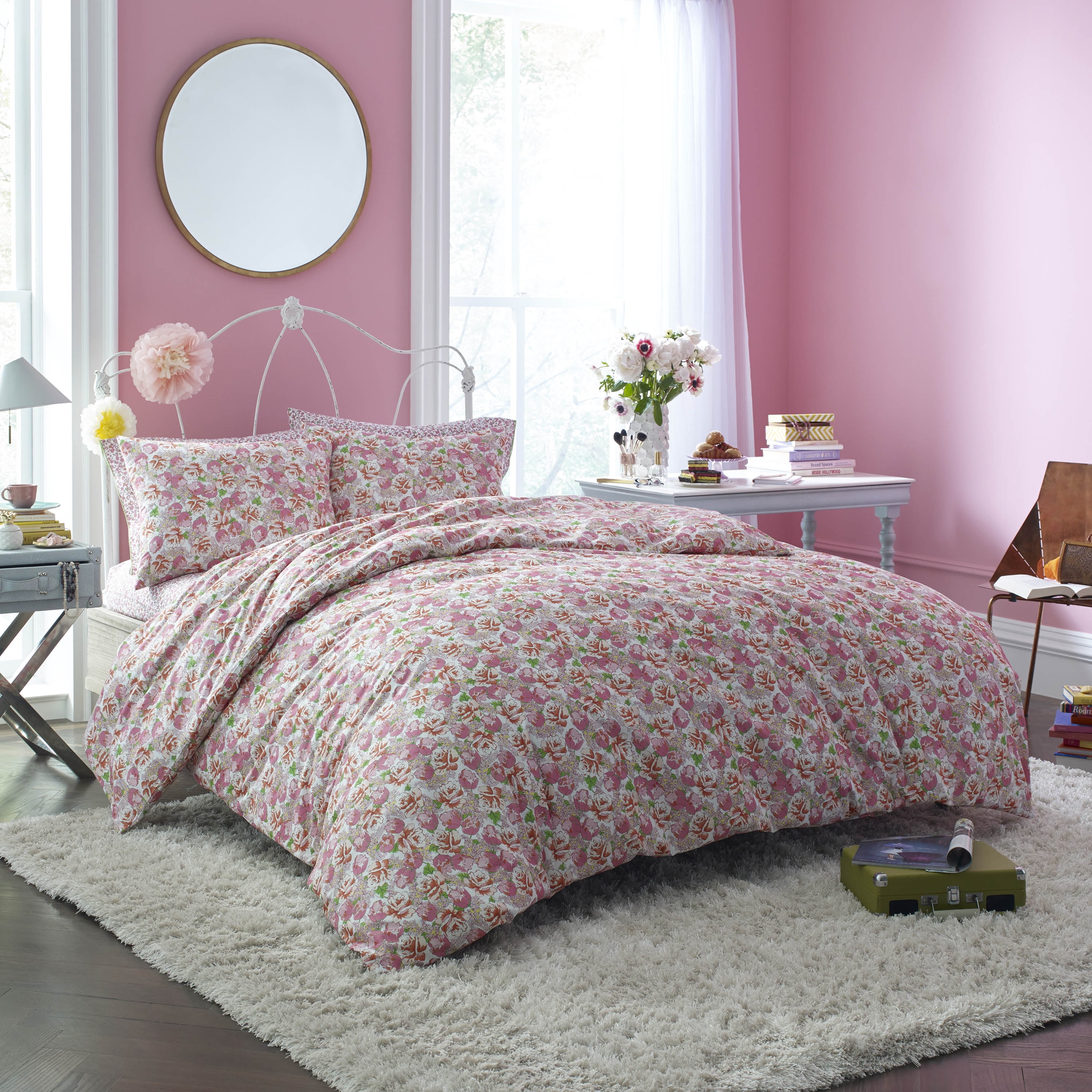 Lady Pepperell Floral/Botanical Cotton Comforter Set, Queen
