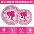 thumbnail image 5 of 161CT Pink Girl Babe Happy Birthday Party Supplies Babe Head Paper Plates Cups Straw Napkins Spoon Fork knives Tablecloth Hot Pink Girl Party Decorations Tableware for 20 Guests for Bday Baby Shower, 5 of 9
