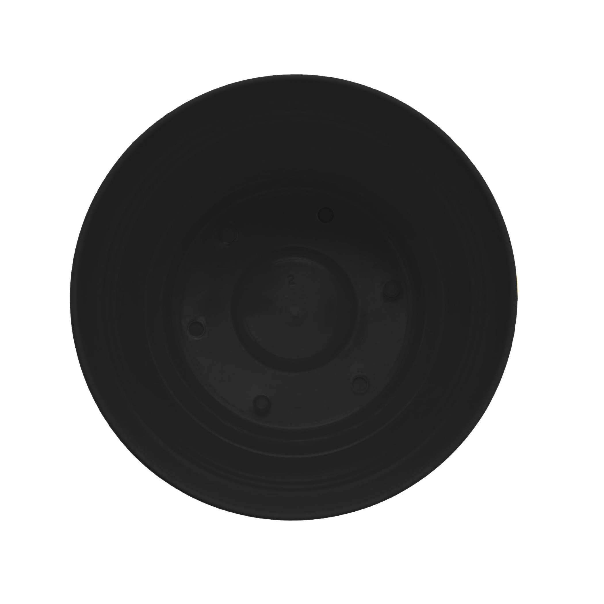 Bloem Saturn 10" Round Plastic Planter - Indoor/Outdoor, Snap-in Saucer & Drainage Holes, Black