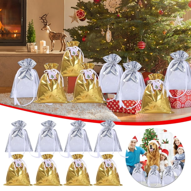 Bolsa de regalo de Navidad Bolsa de regalo con cordón Bolsa de papel de aluminio de Navidad Bolsa de regalo de Navidad Wmkox8yii HFSH2863