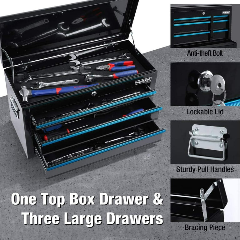 Craft tool box with 2 metal latches 19