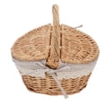 thumbnail image 2 of Cesta De Picnic De Mimbre, Cesta Tejida A Mano Multifuncional Con Forro Extraíble Para Viajes, 2 of 7