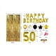 thumbnail image 5 of Decoración de 50 cumpleaños para hombres y mujeres, globos de 50 cumpleaños de oro blanco con decoración de 50 cumpleaños, pancarta de feliz cumpleaños, globo de 50 cumpleaños para decoración de 50 cu, 5 of 5
