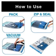 MagicBag 6-Pack Portable Instant Space Saver Storage, Clear Bags for Closet Organization