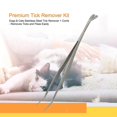 thumbnail image 1 of 1 Pack Tick Tweezers Tool Set Stainless Steel Tick Removers Kit for Cats and Dogs, 1 of 9