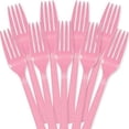 thumbnail image 4 of Amscan Party Perfect Reusable Plastic Forks (48 Pack), Pink, 10 x 10.3", 4 of 4