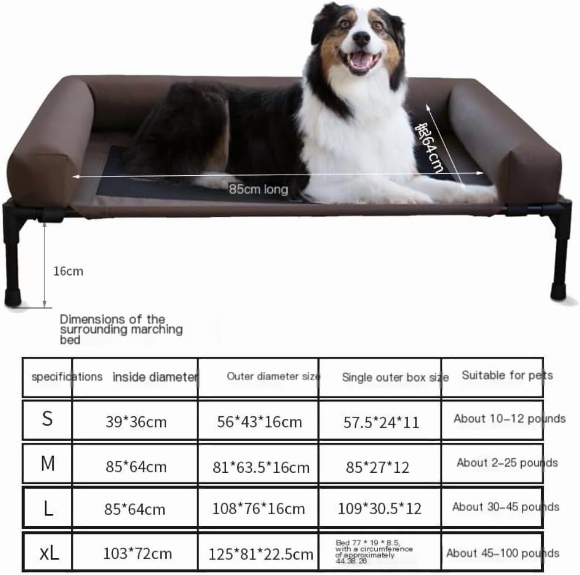 Pet Bed Cat Bed Camp Bed Universal for All Seasons, Detachable and Washable Off The Ground, Summer Pet Supplies Dog Bed Pet Beds for Cats(A,XL-80 * 125 * 22.5cm)