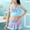 czb# Light Blue332, variant on CUZIBR Swimsuit Girls Tow Piece Rainbow Floral Print Bikini Spaghetti Strap Tank Top Ruffled Skirts Tankini Set Elegent Fashionable Beach Swimwear,Light Blue,6-7 Years