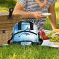 thumbnail image 2 of Herdesigns Ocean Sea Dolphin Insulated Lunch Bag for Women Men Adult, Reusable Insulated Cooler Lunch Box Lunch Tote Bag for Work Picnic Beach, 2 of 7