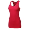 thumbnail image 1 of A2Y Women's Basic Solid Soft Cotton Scoop Neck Racer-Back Tank Top, 1 of 6
