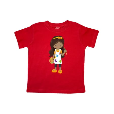 

Inktastic African American Girl Painter Paint Artist Gift Toddler Toddler Girl T-Shirt