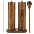 thumbnail image 1 of Yvake Wooden Salt and Pepper Grinder Set 8 Inch Manual Salt and Pepper Mill Adjustable Coarseness and Refillable Acacia Wood Pepper Grinder for your kitchen[Set of 2], 1 of 5