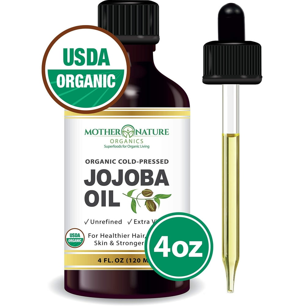 USDA Certified Organic Jojoba Oil, 100 Pure, Cold Pressed, Unrefined