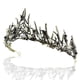 thumbnail image 2 of Tiara de corona negra para mujer, corona barroca de princesa reina vintage gótica para niñas, regalo ideal para disfraz de bruja de cisne negro, fiesta de graduación, cumpleaños, l, 2 of 5
